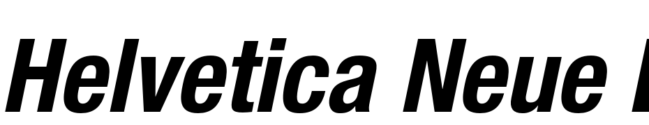 Helvetica Neue LT Pro 77 Bold Condensed Oblique Font Download Free